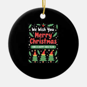 Christmas Christmas Christmas Christmas Christmas Ceramic Ornament