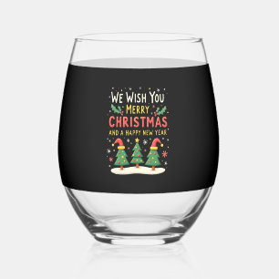 Christmas Christmas Christmas Christmas Christmas Stemless Wine Glass