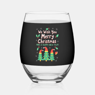 Christmas Christmas Christmas Christmas Christmas Stemless Wine Glass