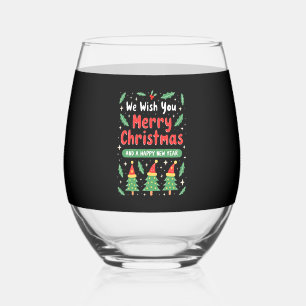 Christmas Christmas Christmas Christmas Christmas Stemless Wine Glass