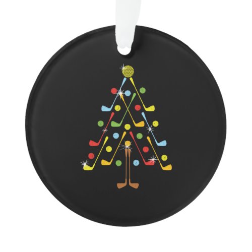 Christmas Christmas Tree Golf Golf Ball Shirt Ornament