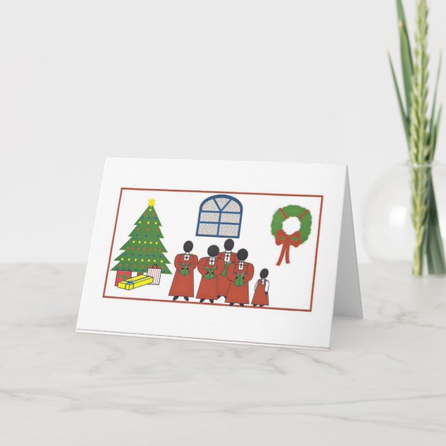 Christmas Church Choir Greeting Card (Front)
