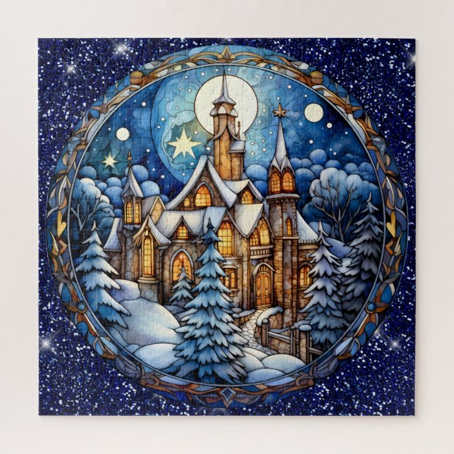 Christmas Church Puzzle (Vertical)