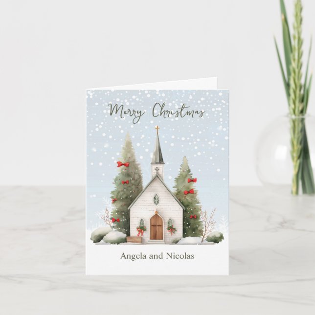 Christmas Church Religious Card (Front)