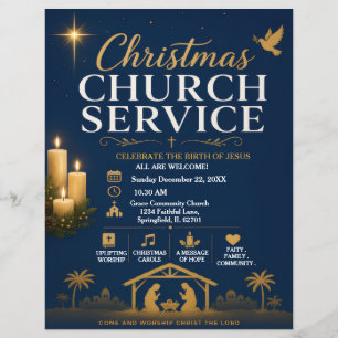 Christmas Church Service Flyer