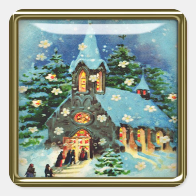 christmas church stickers (Front)