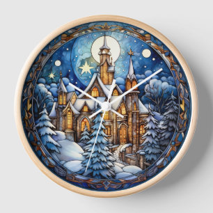Christmas Church Wall Clock