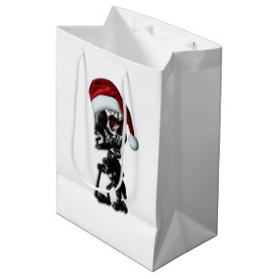 Christmas Cigar Skeleton Design Medium Gift Bag