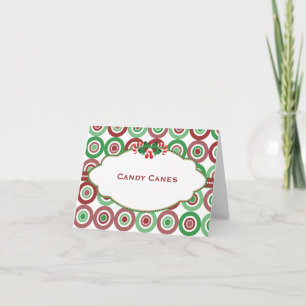 Christmas Circle Candy Buffet Candy Name card