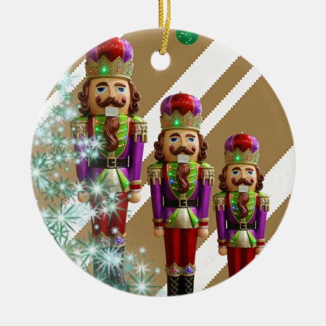 Christmas Circle Ornament, Soldier Ceramic Ornament (Front)