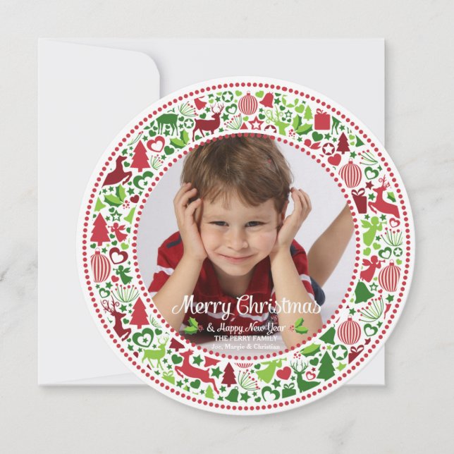 Christmas Circle Photo Card (Front)