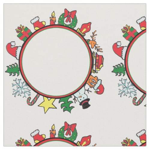 Christmas circles fabric