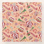 Christmas Circus Glass Coaster