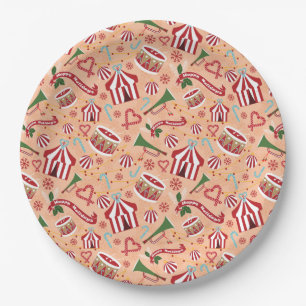 Christmas Circus Paper Plates