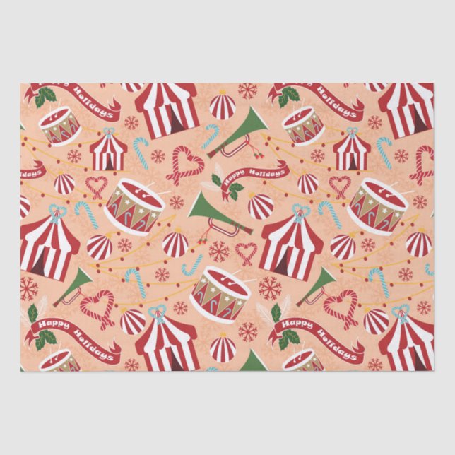 Christmas Circus Tissue Paper (Front)