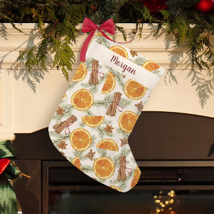 Christmas Citrus Slices Spice Small Christmas Stocking