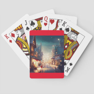 Christmas City Street (2) Poker Cards