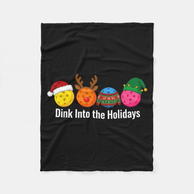 Christmas Ckleball Santa Reindeer Elf Ugly Xmas Sw Fleece Blanket (Front)