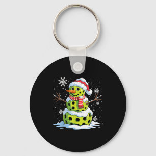 Christmas Ckleball Snowman Christmas Women Men Kid Keychain
