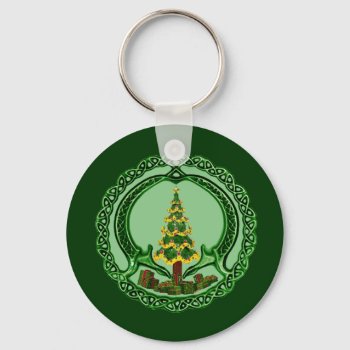 Christmas Claddagh Keychain by Pot_of_Gold at Zazzle