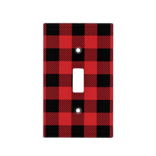 Christmas classic Buffalo check plaid pattern Light Switch Cover