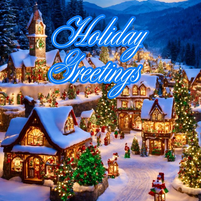 Christmas Classic Colorful Holiday Greetings Card (Creator Uploaded)