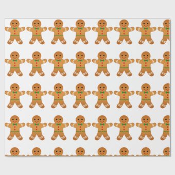 Christmas classic gingerbread man bestselling wrapping paper | Zazzle