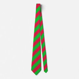 Christmas Classic Green and Red Stripes Tie