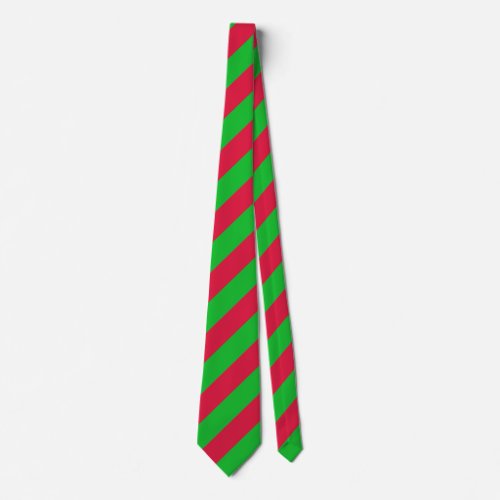 Christmas Classic Green and Red Stripes Tie