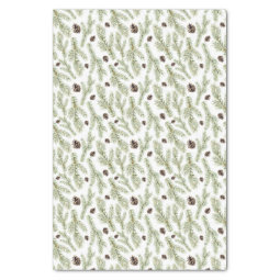 Christmas | Classic Pinecone Pattern Tissue Paper | Zazzle