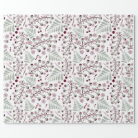 Classic Christmas Wrap Damask Red Green Wrapping Paper