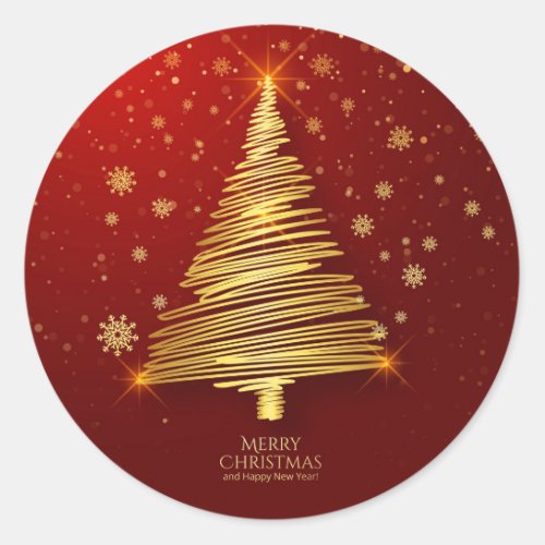 Christmas Classic Round Sticker