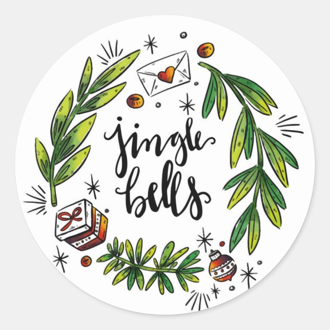 Christmas Classic Round Sticker (Front)