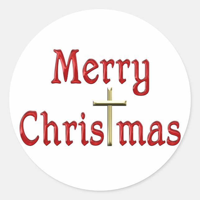 ChrisTmas Classic Round Sticker (Front)