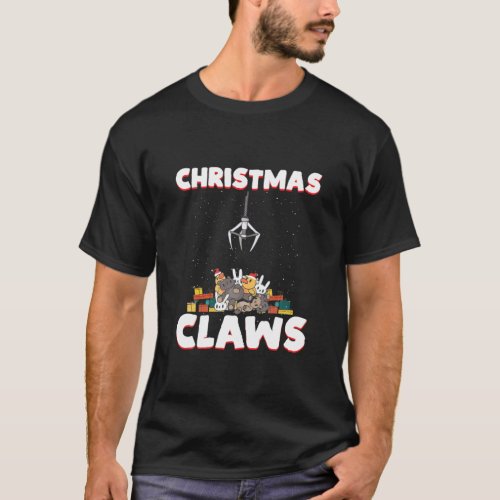 Christmas Claws Machine Lover Toy Crane Xmas Games T_Shirt