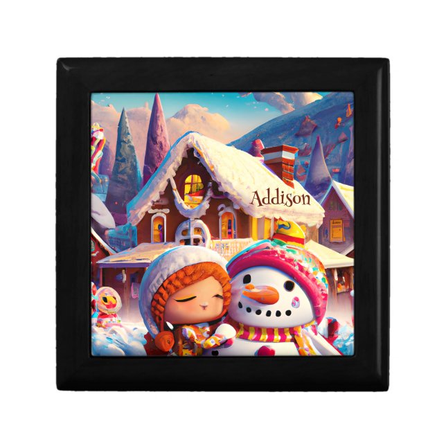 Christmas Clay Playday Gingerbread Snowman Winter  Gift Box (Front)