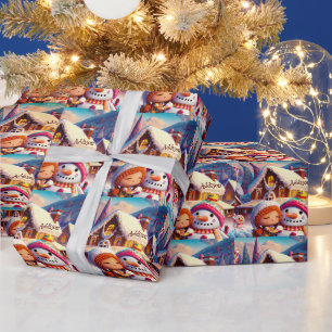 Christmas Clay Playday Gingerbread Snowman Winter  Wrapping Paper