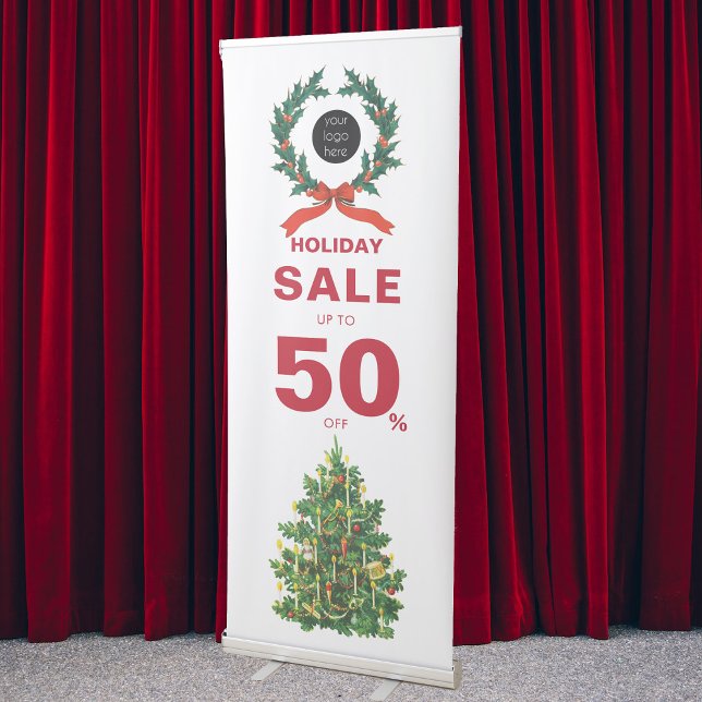 Christmas Clearance Christmas Sale Business Logo Retractable Banner (Christmas Clearance Christmas Sale Business Logo Retractable Banner)