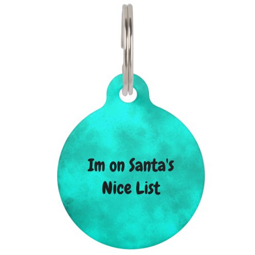 Christmas Cloud Effect Christmas Round Pet Tag