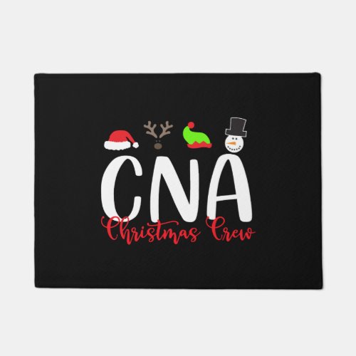 Christmas CNA Christmas Crew santa hat Doormat