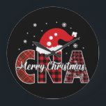 Christmas cna holiday large clock<br><div class="desc">Christmas cna holiday</div>