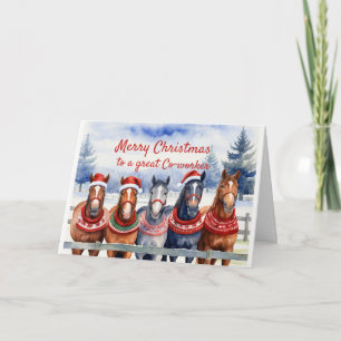Christmas Co-worker from group Animal Horse Holiday Card
