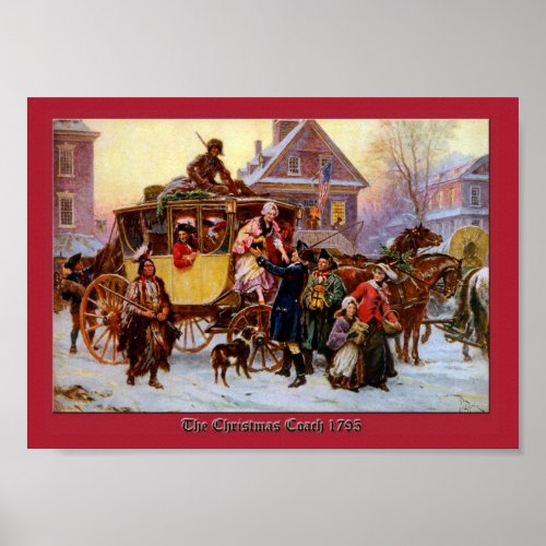 Christmas Coach 1795 by Jean Leon Ferris Print
