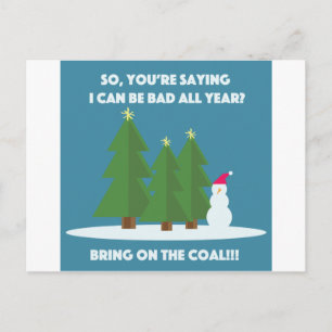 Christmas Coal Holiday Postcard