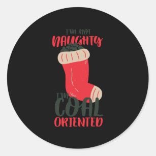 Funny Christmas stockings coal oriented xmas' Sticker