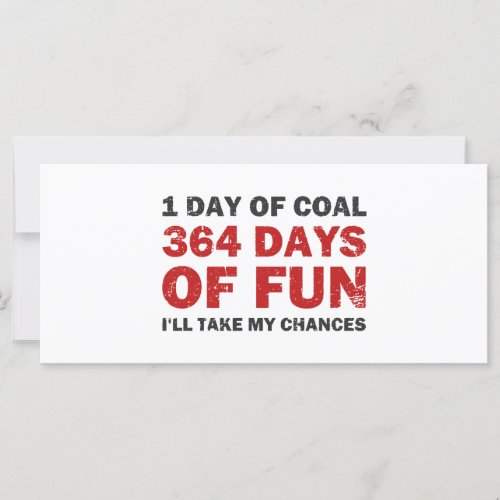 Christmas Coal VS 364 Days of Fun