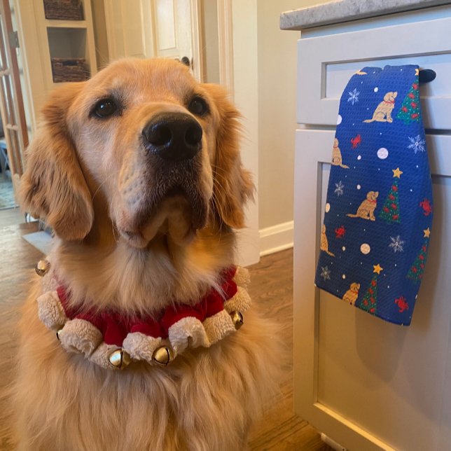 Christmas Coastal Dog Kitchen Towel (Creator Uploaded)