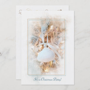 Christmas Coastal theme party invite