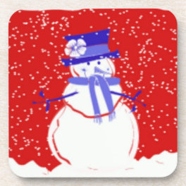Christmas Coaster Set - Cute Snowman - Gifts