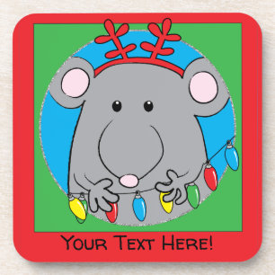 Christmas Coasters Happy Christmouse
